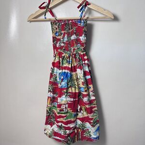 RJC Dress Hawaiian Tropical Christmas Santa Floral Pattern Made in Hawaii 10